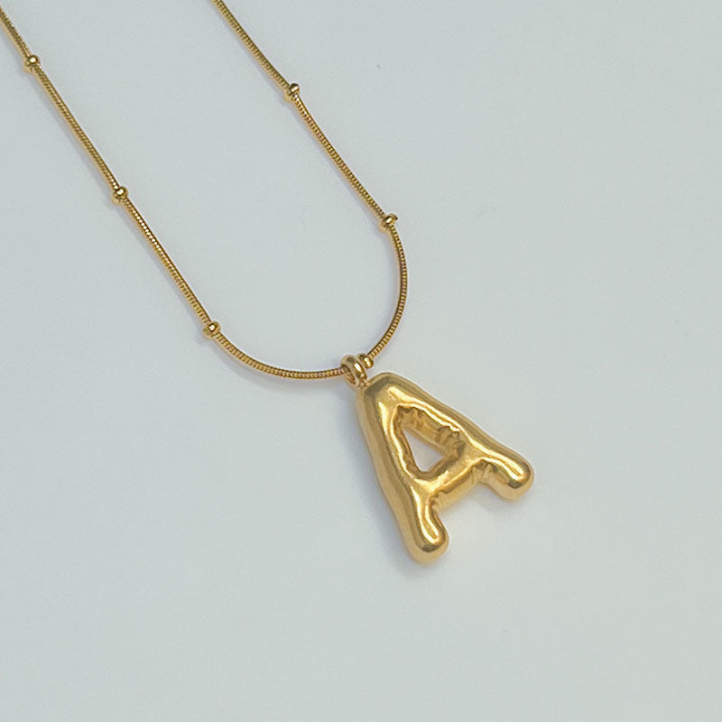 Female Summer Clavicle Chain Stainless Gold-plated Letters High-grade Necklaces