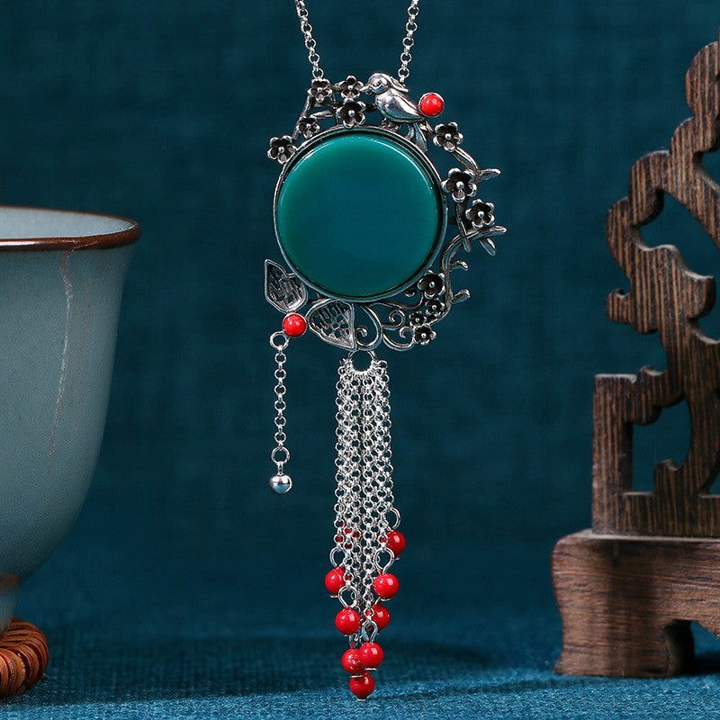 Women's & Men's Inlaid Imitation Jade Micro Colorful Crystals Necklaces