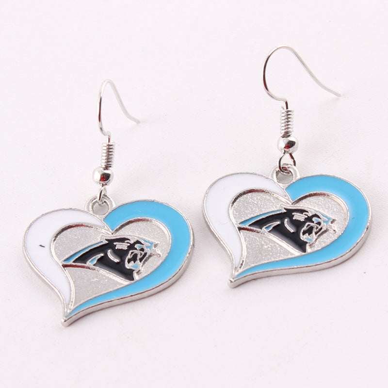 Oil Dripping Sports Team Series Denim Steel Pirate Earrings