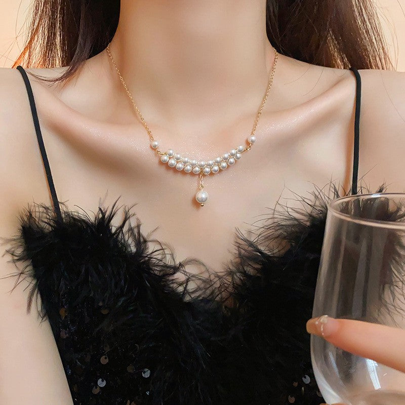 Short Pearl Chain Clavicle Fashion Artificial Necklace
