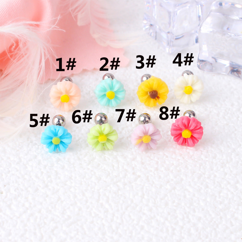 Korean Style Fashion Fresh Camellia Flower Earrings