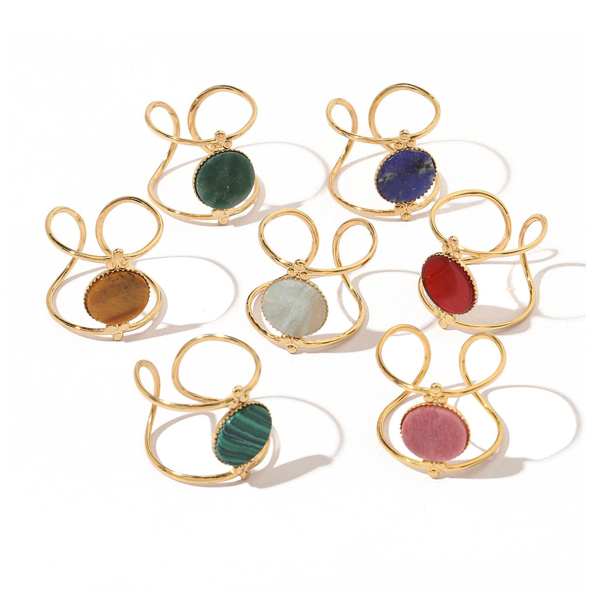 Women's Natural Stone Minimalist Light Luxury Red Rings