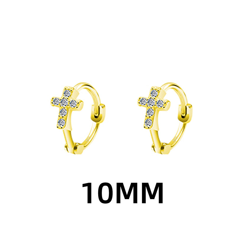 Diamond Cross Personalized Street Style Fashion Geometric Ear Buckle