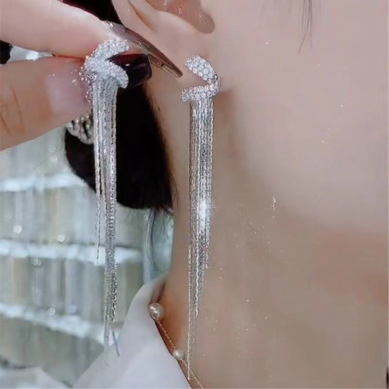 Women's Tassel Trendy High-grade Light Luxury Modified Face Earrings