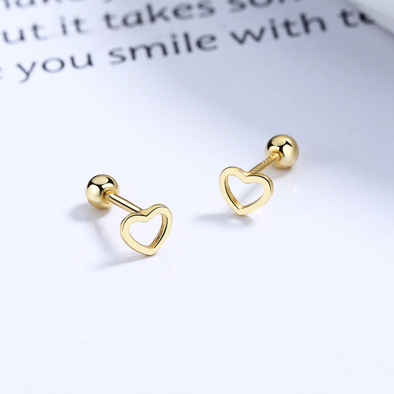 Women's Hollow Heart Shape For Simple Compact Exquisite Earrings