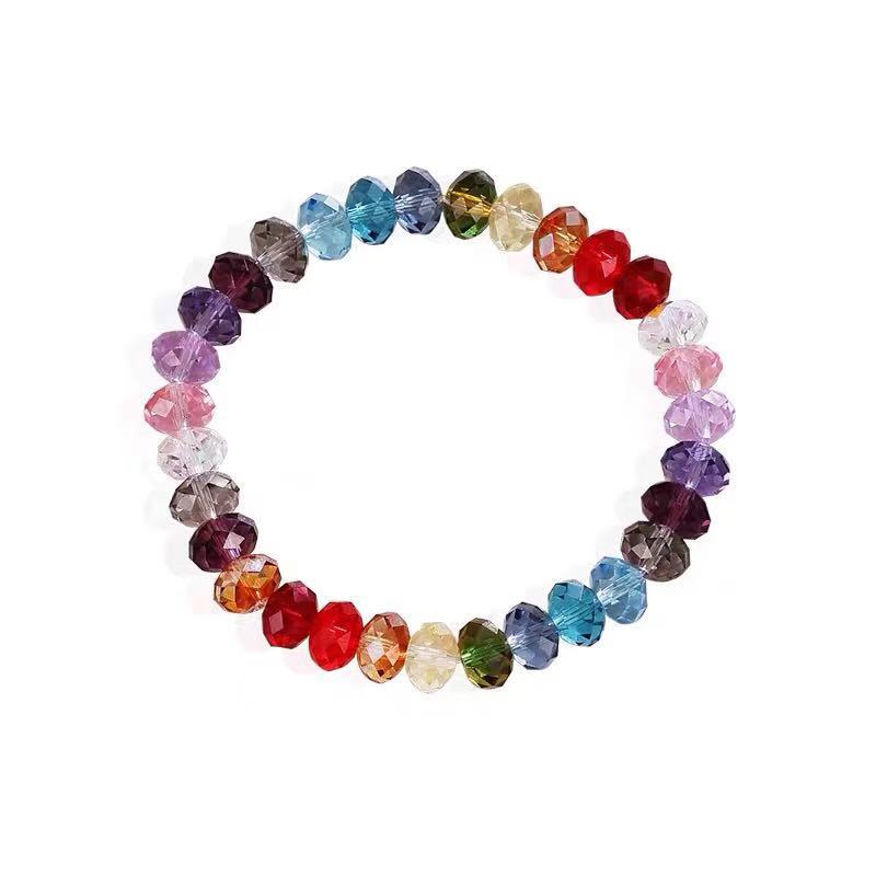 Women's Handmade Glass For Crystal Colored Beaded Bracelet