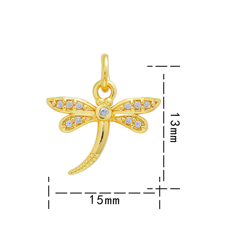 Copper Micro Inlay Real Gold Plating Accessories Pendants