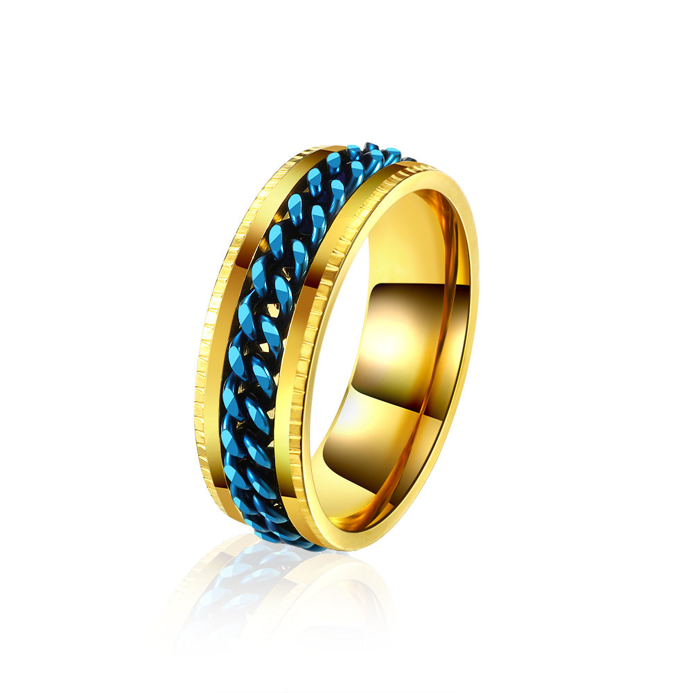 Women's & Men's Bottle Opener Personality Trendy Chain Rotation Open Beer Ring