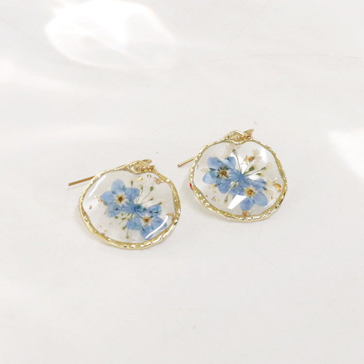 Irregular Round Sweet Alyssum Real Flower Rings