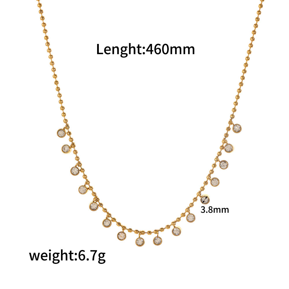 Women's Fashionable Design Gold-plated Stainless Steel Inlaid Zircon High-grade Bracelets