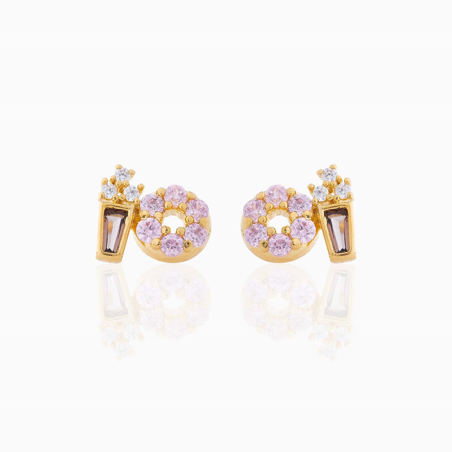 Hamburger Series Exquisite Real Gold Color Rings