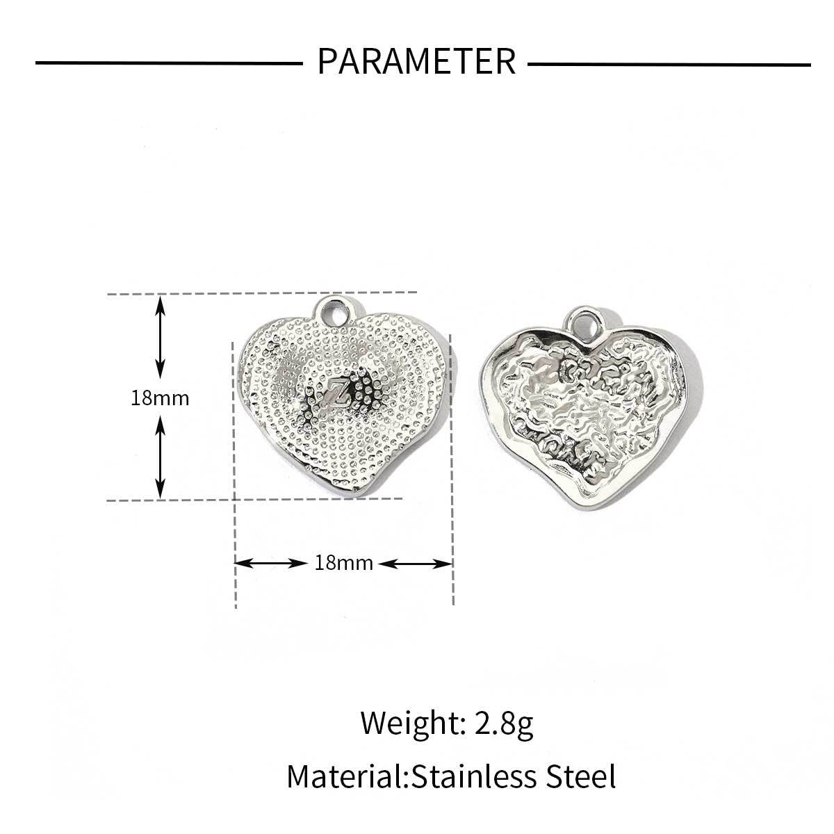 Peach Heart Wings Lock Stainless Steel Retro Titanium Pendants