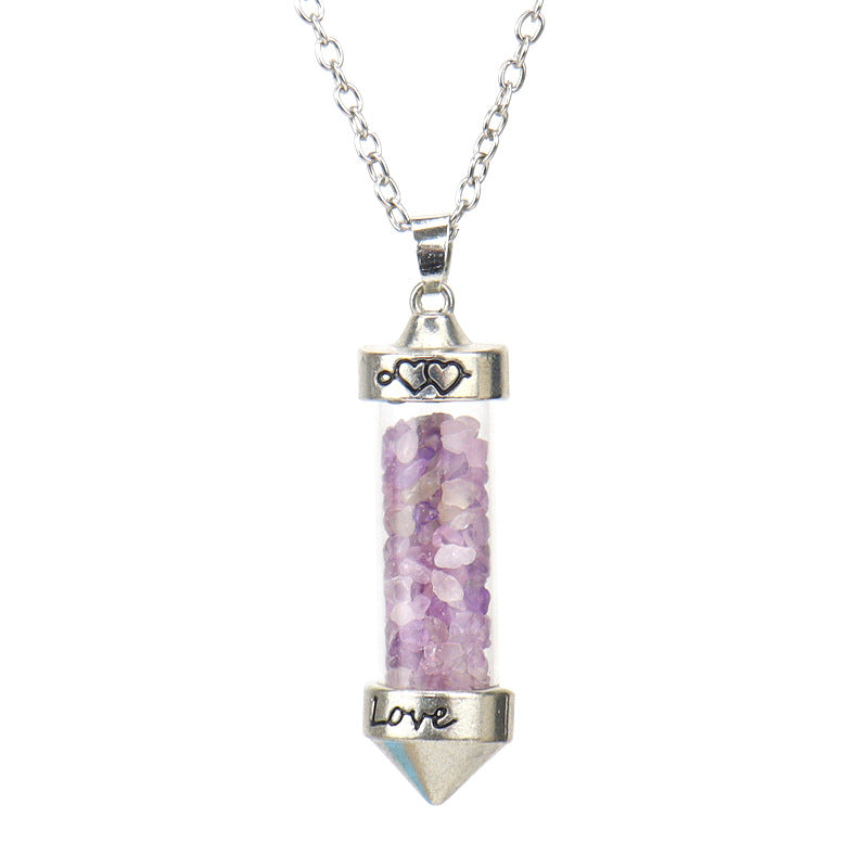 Colorful Gravel Ing Bottle Cone Love Necklaces