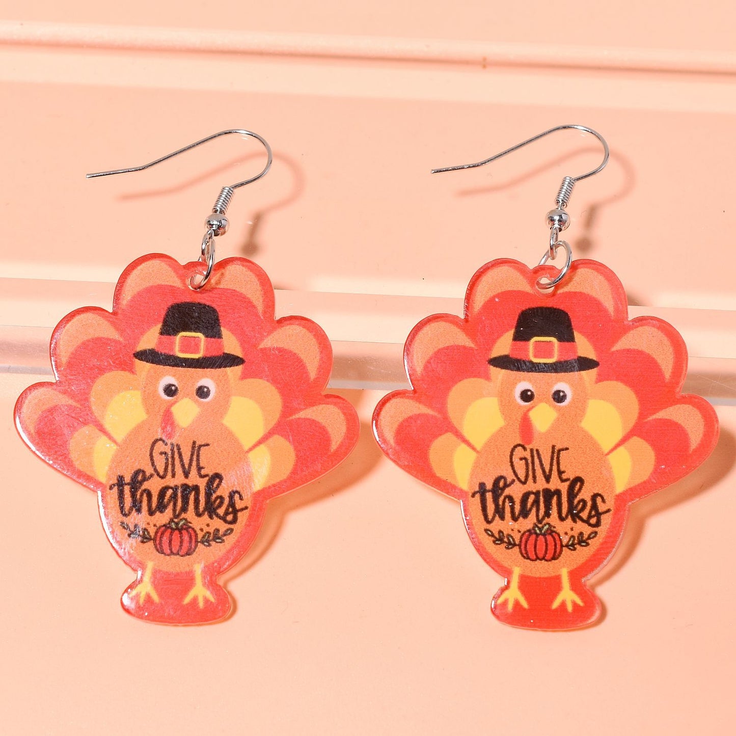 Women's Cartoon Turkey Acrylic Fun Strange Creative Earrings