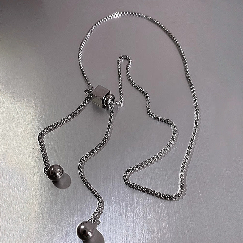 Women's & Men's For Niche Design Cold Style Long Sweater Chain Hip Hop Necklace