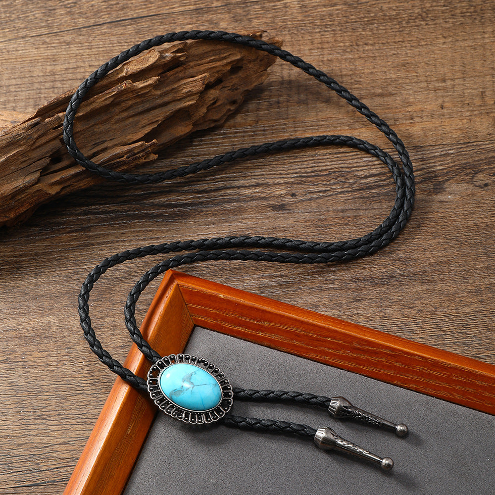 Men's Turquoise Trendy Sweater Chain Western Denim Necklaces