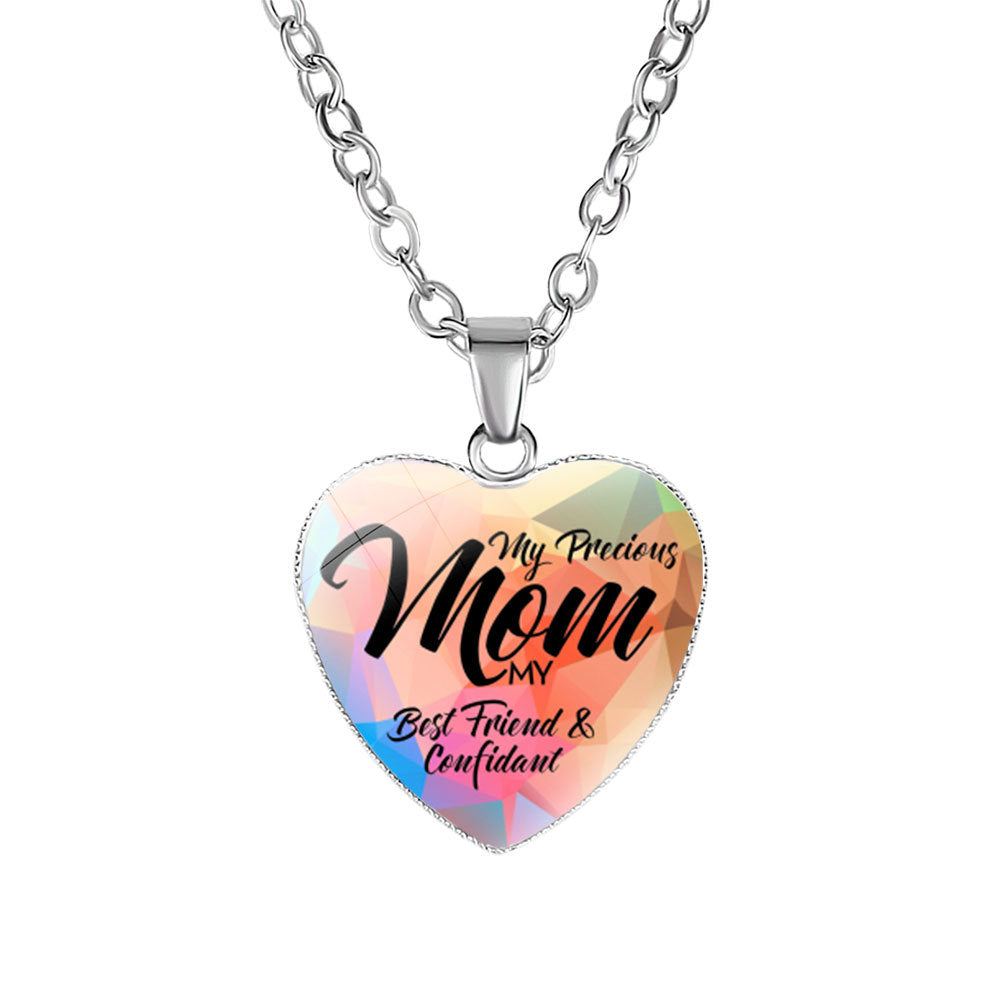 Mother's Heart-shaped Korean Simple Day Gift Pendants