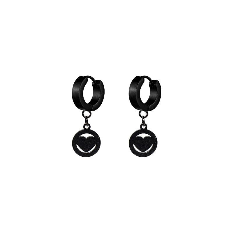 Women's & Men's Steel Ear Clip Simple Stainless Circle Earrings