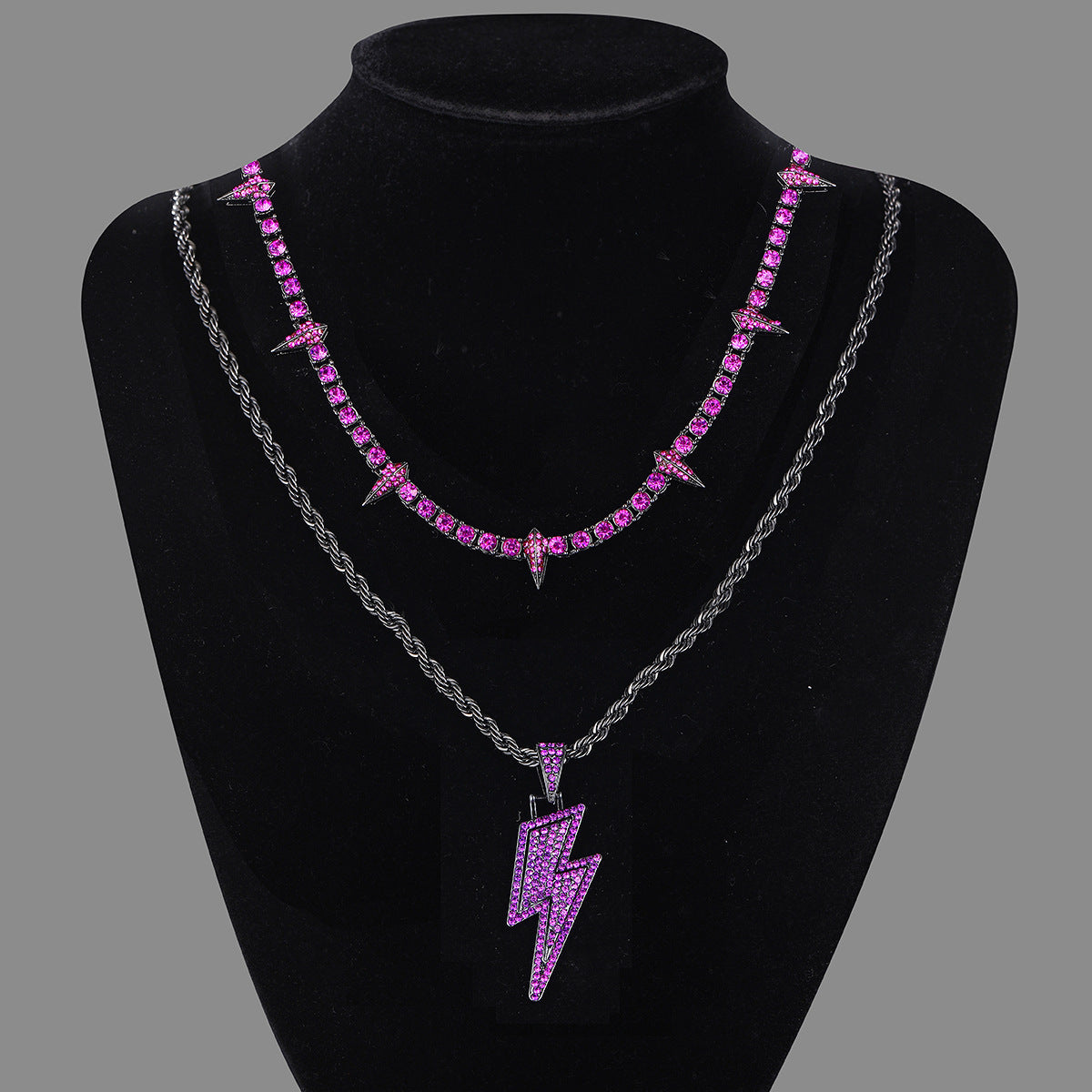 Hip Hop Panther Twin Dark Style Necklaces