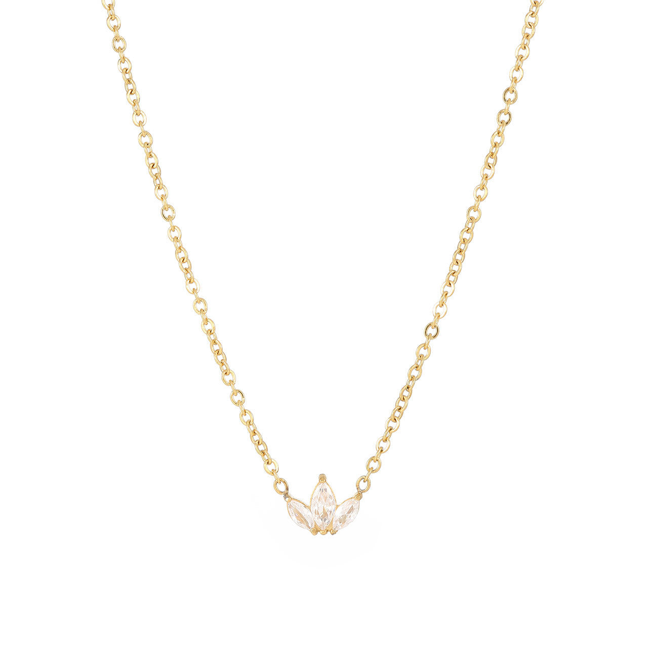 Korean Style Fashion Inlaid Zircon Grass Necklaces