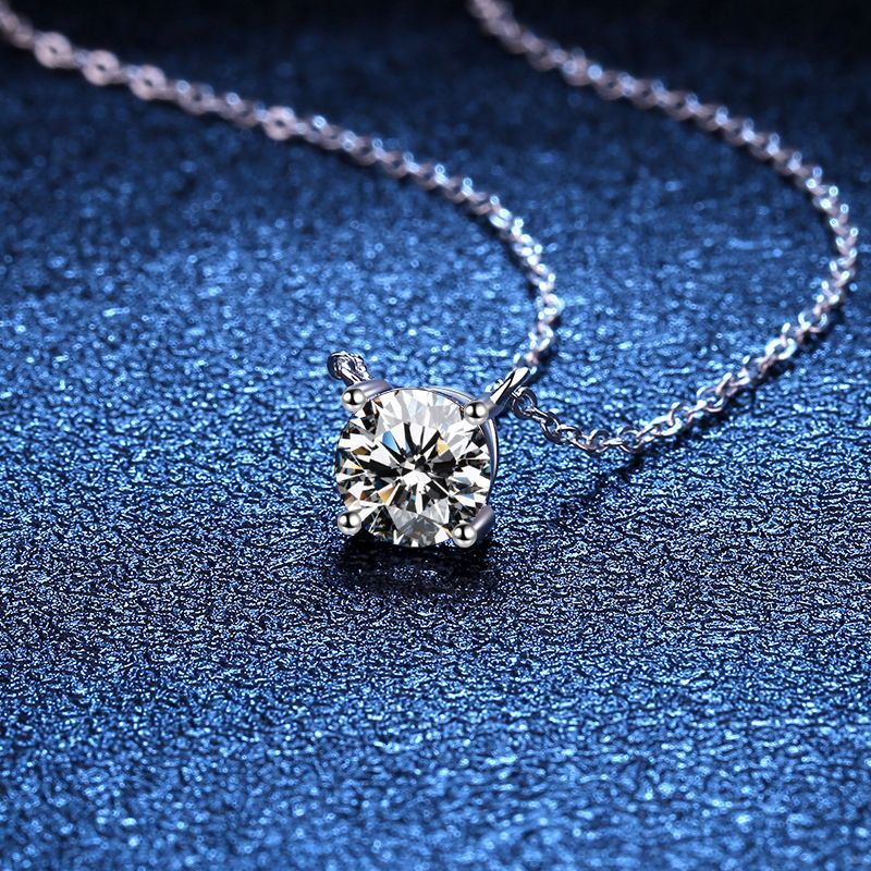 Women's Sier Moissanite Karat Light Luxury Plated Necklaces