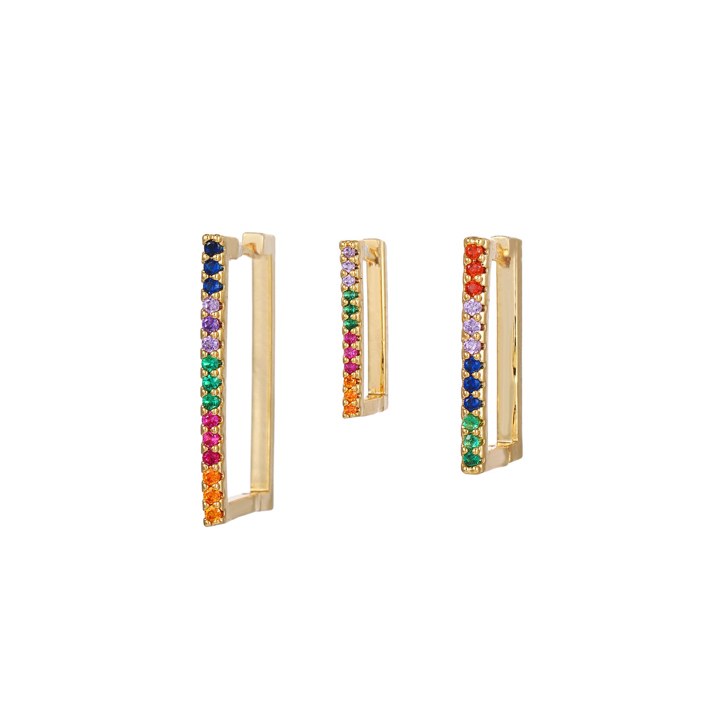 Women's Korean Style Fashion Hot Match Copper Zirconium Finely Earrings