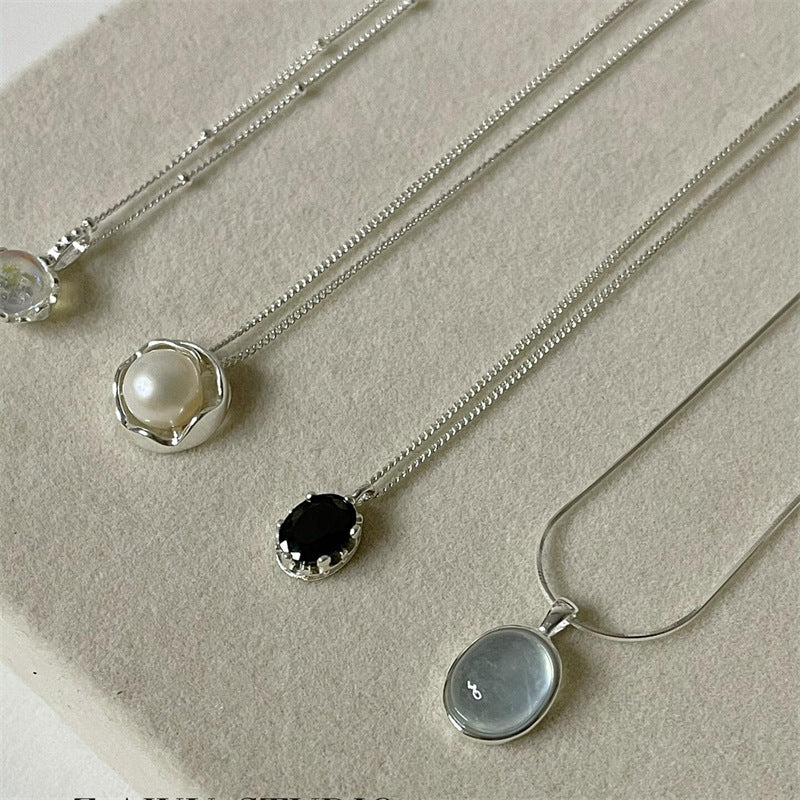 Women's Everyday Joker Sterling Sier Aquamarine Butterfly Necklaces