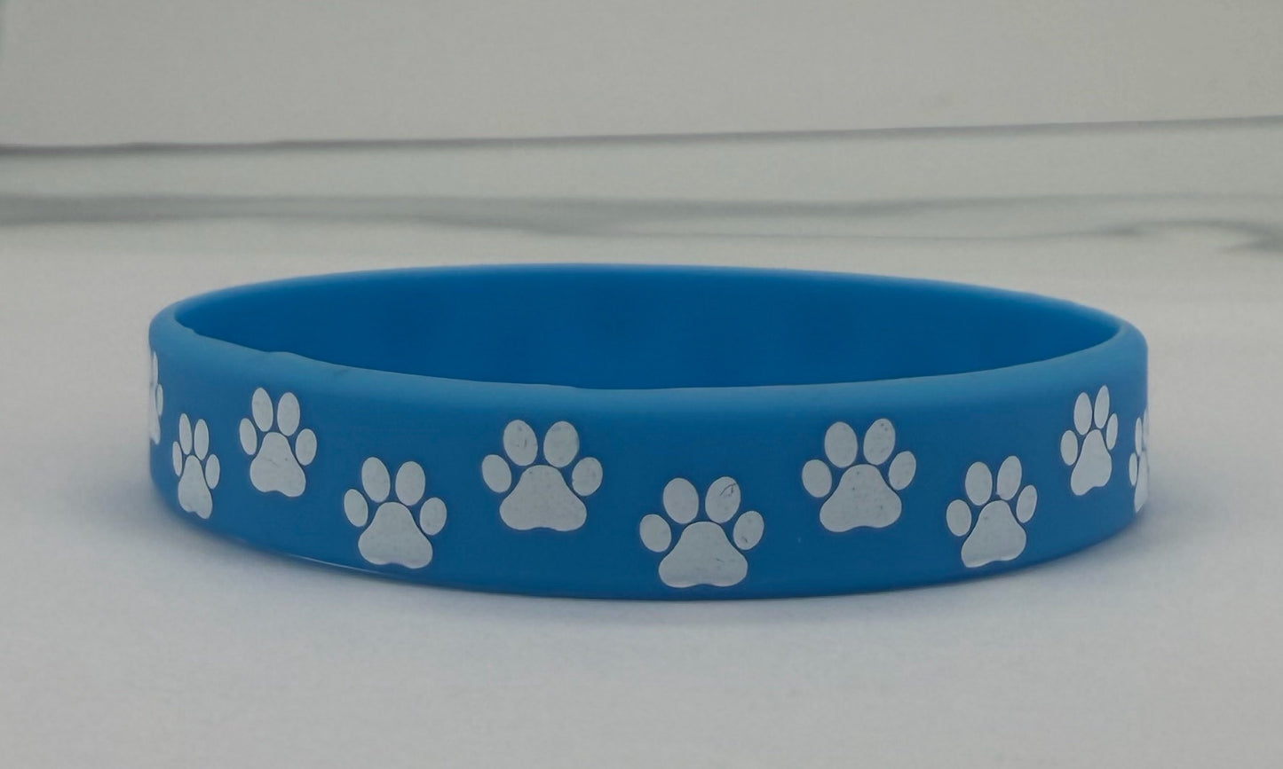 Paw Print Silicone Pet Theme Party Event Bracelet