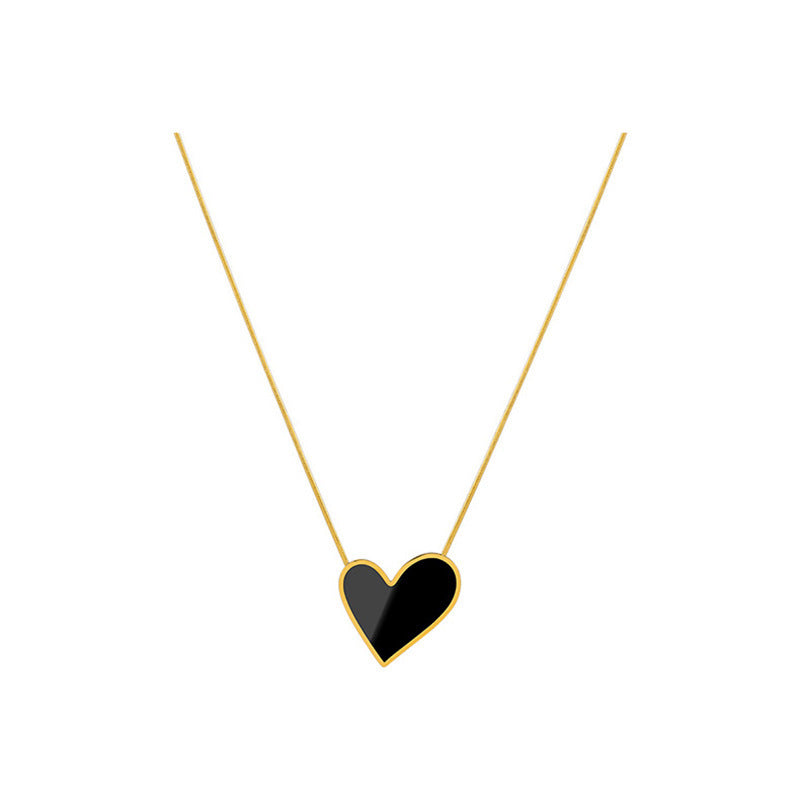 Heart Light Luxury Dark Style Clavicle Chain Necklaces