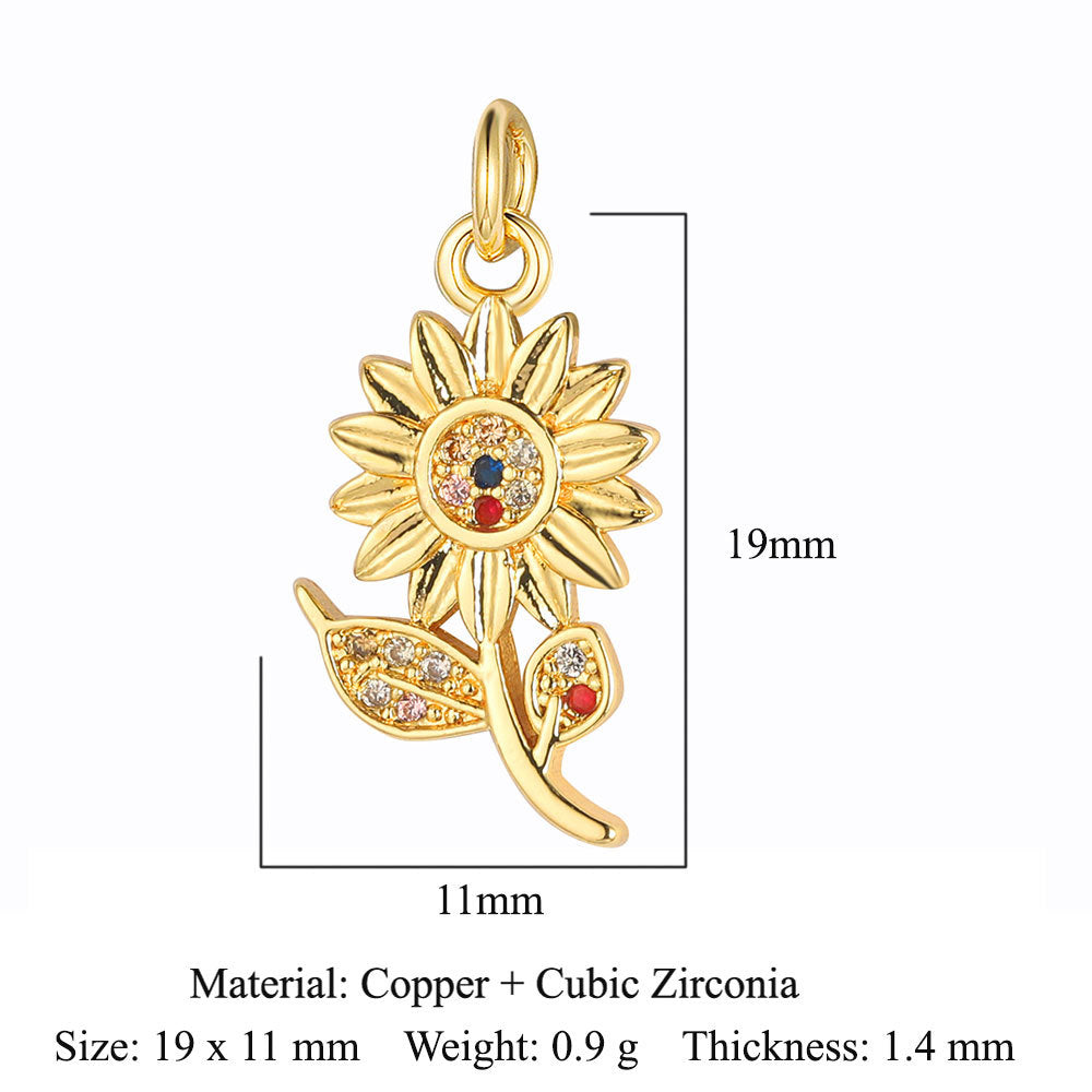 Tree Horseshoe Copper Zircon Snake Butterfly Pendants