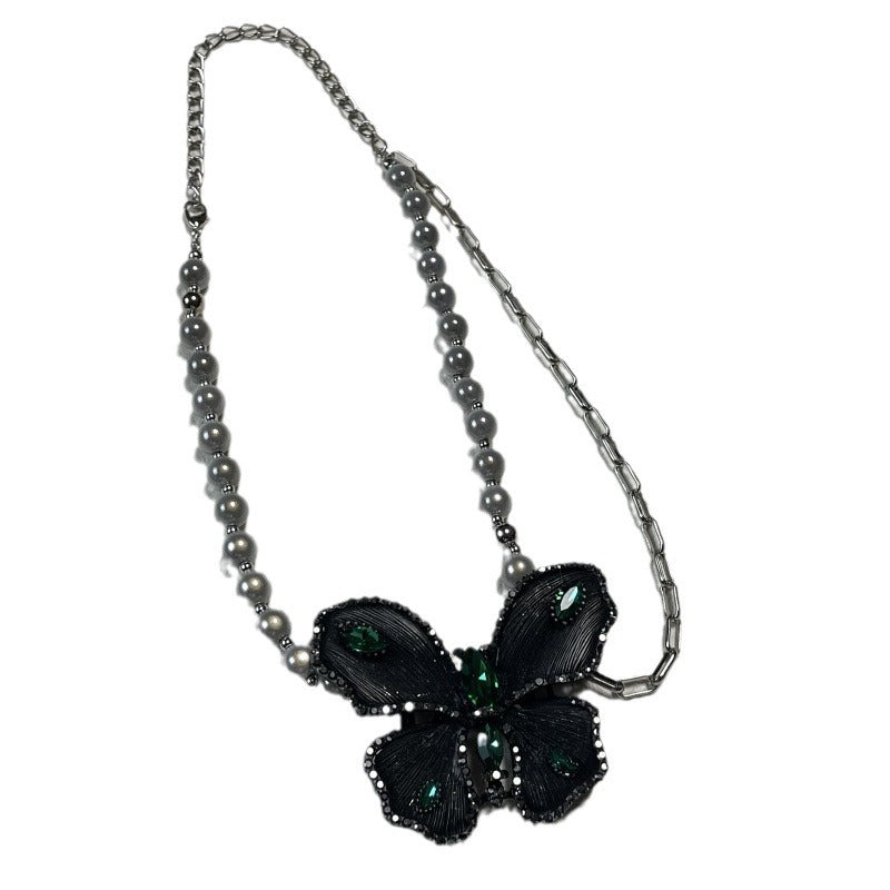 Women's Sweet Fashion Pearl Butterfly For Trendy Exquisite Niche Temperament Elegant Necklace