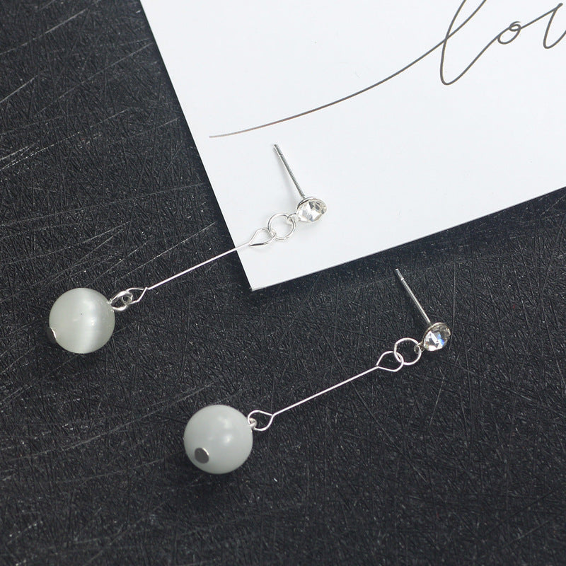 Opal Graceful Geometric Diamond Water Drop Earrings