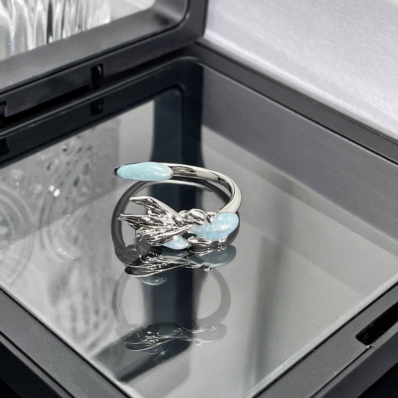 Glazed Enamel Open Female Cold Wind No Rings