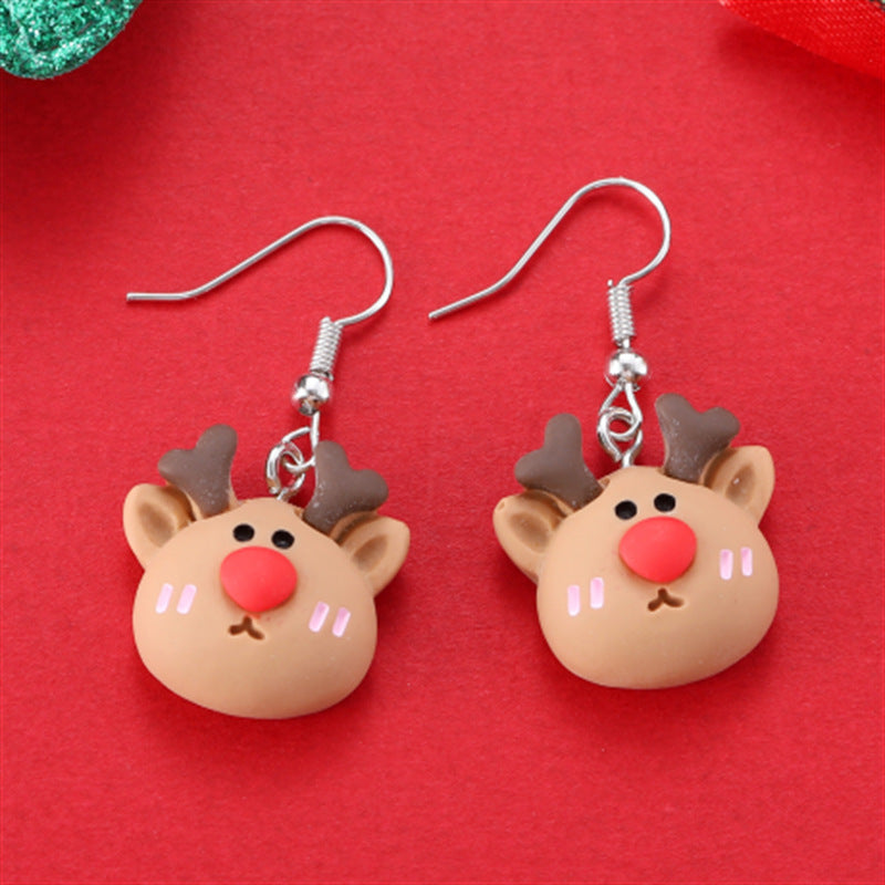 Christmas Series Cute Fashion Exquisite Santa Earrings