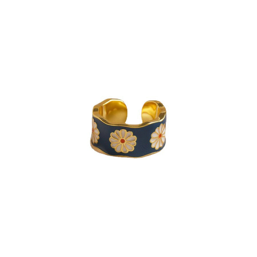 Women's Little Daisy Open Vintage Creative Personality Simplicity Fashion Rings