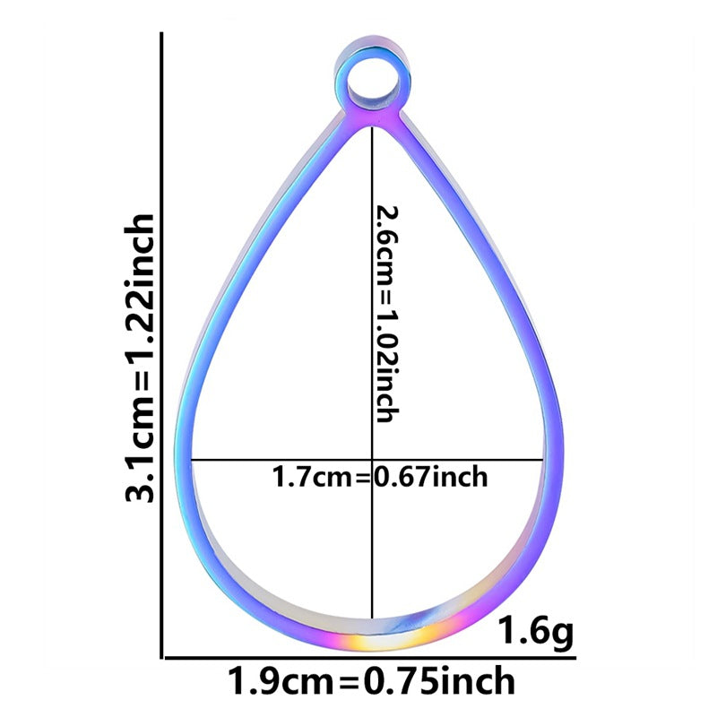 Epoxy Geometric Figure Hollow Border Gem Base Support Pendants