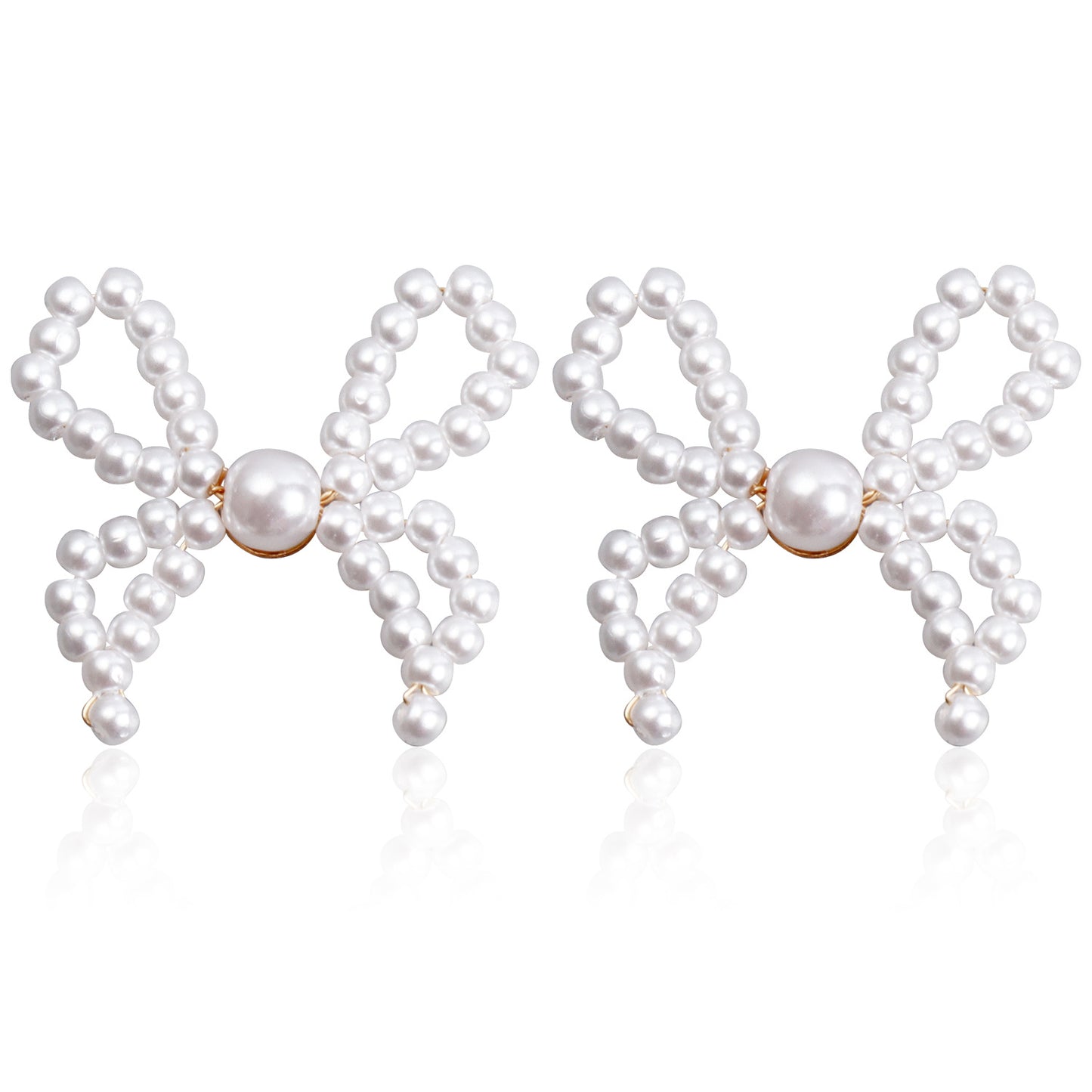Women's Ornament Retro Imitation Pearl Bowknot Floral Earrings