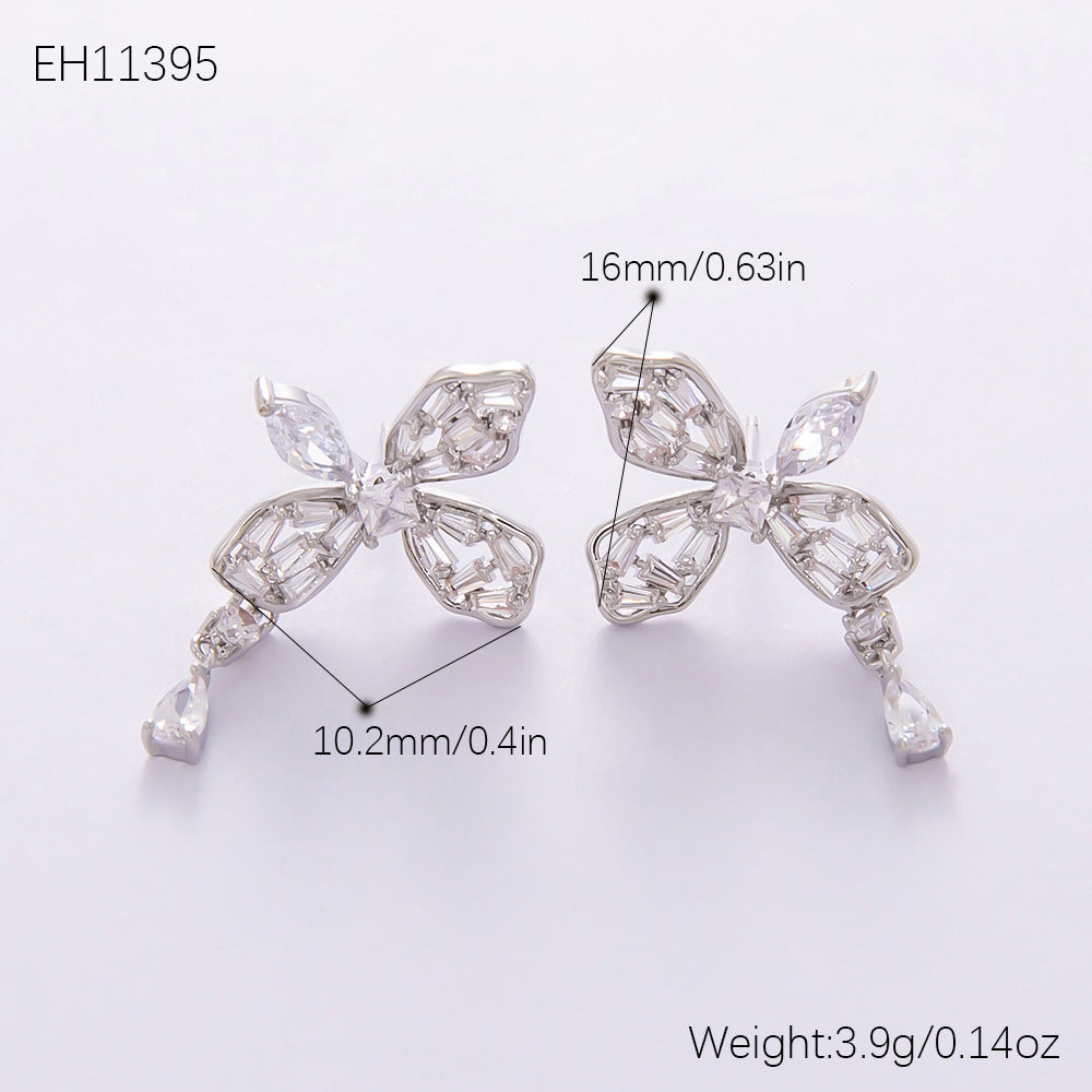 Sier Bow Copper Temperamental Personalized Ornament Earrings