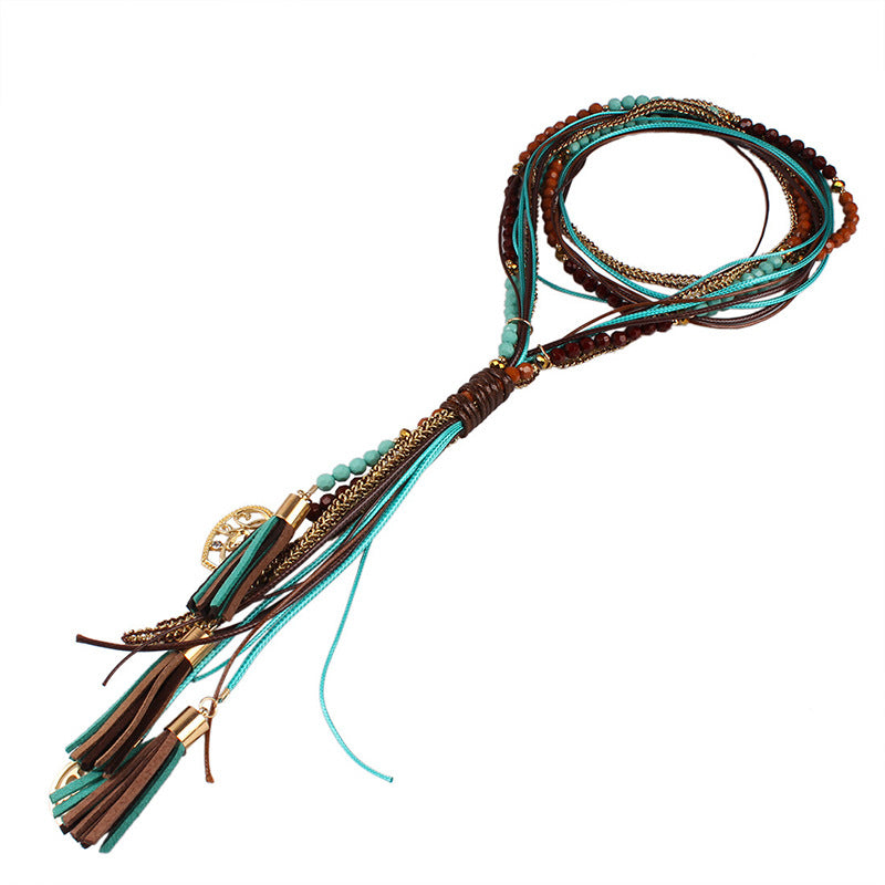 Beaded Handmade Sweater Chain Ethnic Accessories Necklaces