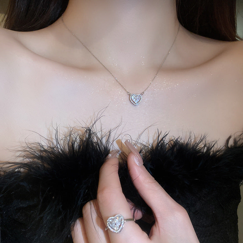 Women's Diamond Water Drop Tassel Light Luxury High-grade Niche Necklaces
