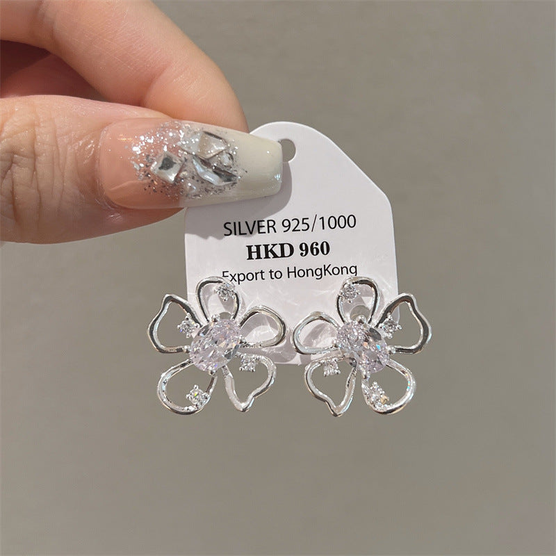 Light Luxury Zircon Pearl Elegant High-grade Earrings