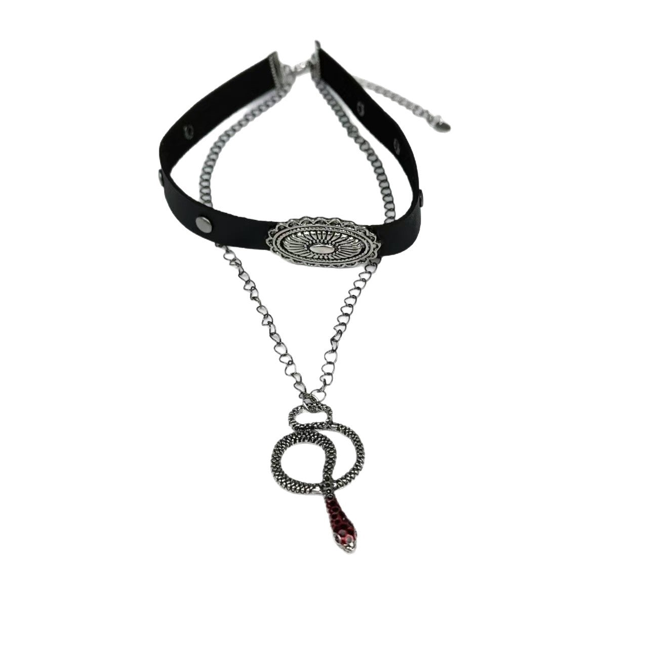 Women's Leather Snake-shaped For Niche Design Collar Necklace