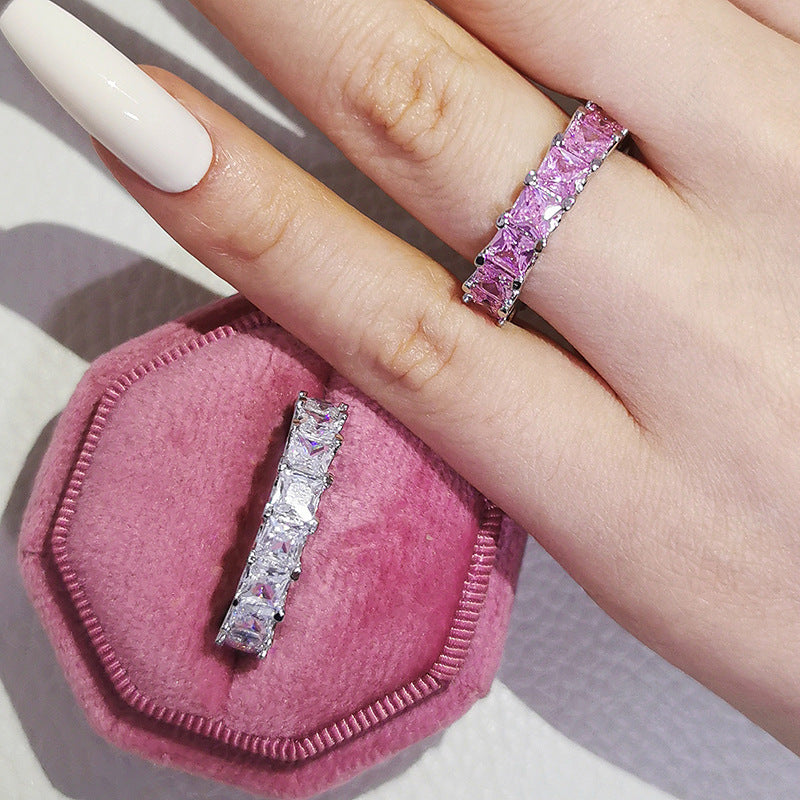 Casual Popular Zircon Inlaid Simple Female Rings