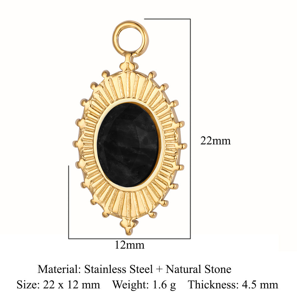 Steel Water Drop Shape Ornament Accessories Pendants