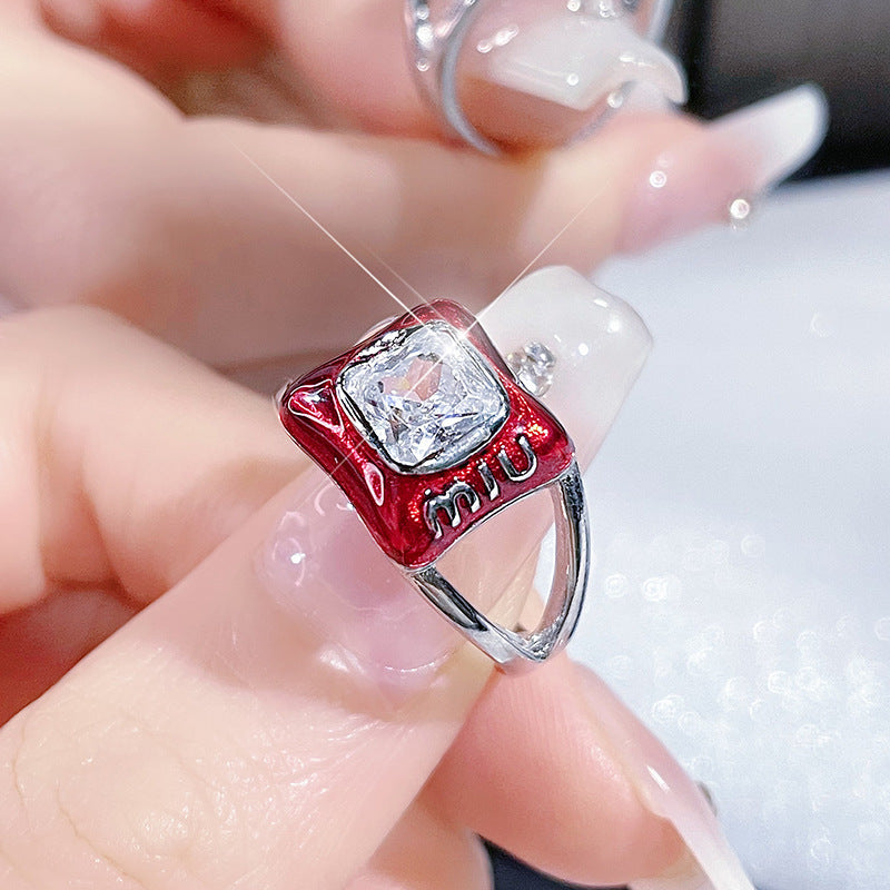Luxury High-grade Butterfly Rose Twin Series Open Design Personality Rings