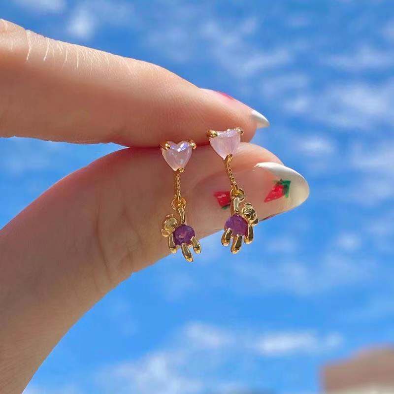 Mickey Ear Tassel Gold Jewelry Cute Rings
