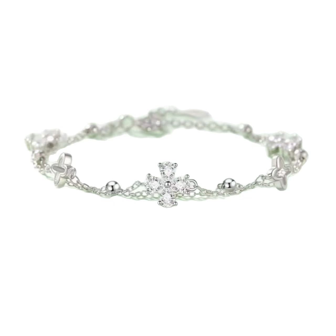 Clover Sterling Sier Female Gift For Bracelets