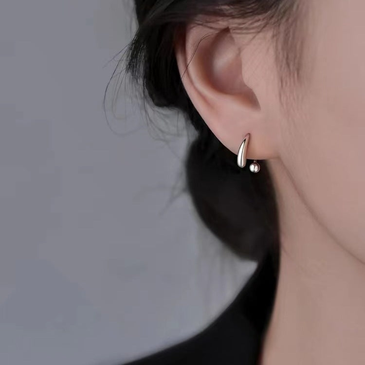 Sterling Sier Needle Water Drop Ear High-grade Female Light Earrings