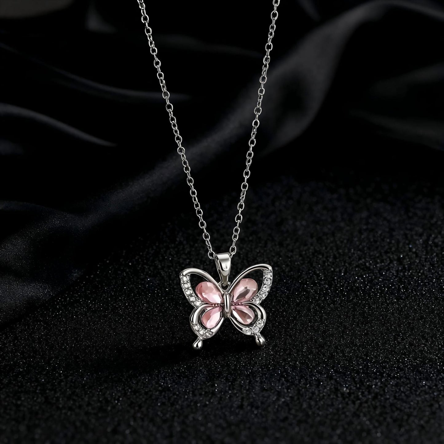 Women's Design Colorful Zircon Butterfly Clavicle Chain Trendy Necklace