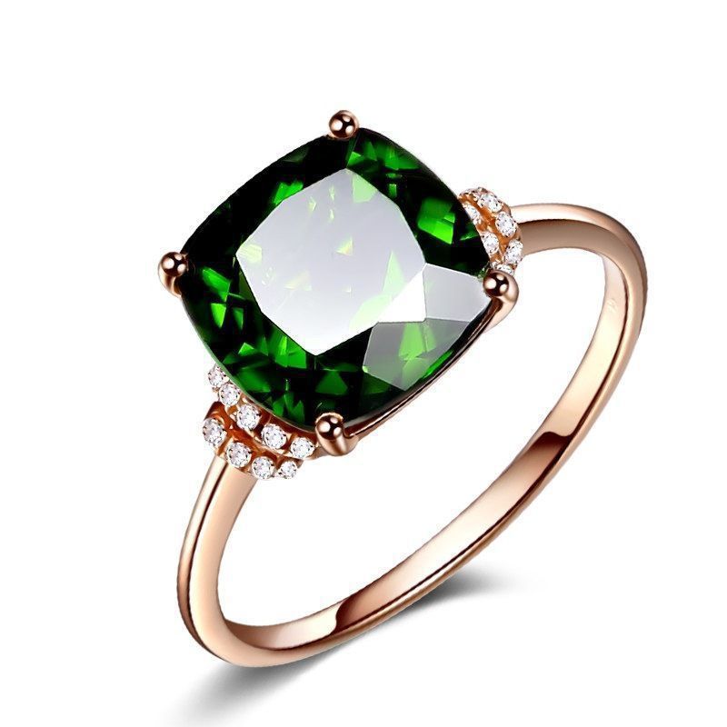 Fashion Vintage Emerald Ruby Diamond Popular Ring